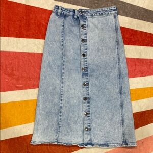 Forever 21 Light Blue Denim A-Line Skirt